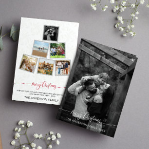 Invitation Collage de Noël minimaliste moderne