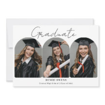 Collage de photos d'arche de remise de diplômes