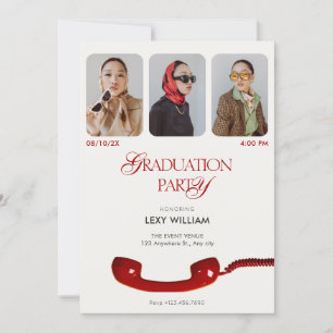 Invitation Collage de photos de mode vintage classique pour l