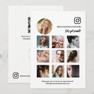 Invitation Collage de photos Instagram logo de beauté sur les