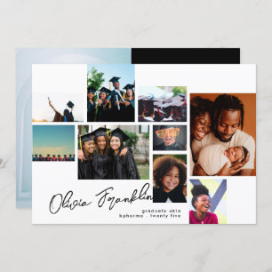 Invitation Collage Editable Multi Photo Graduation Party