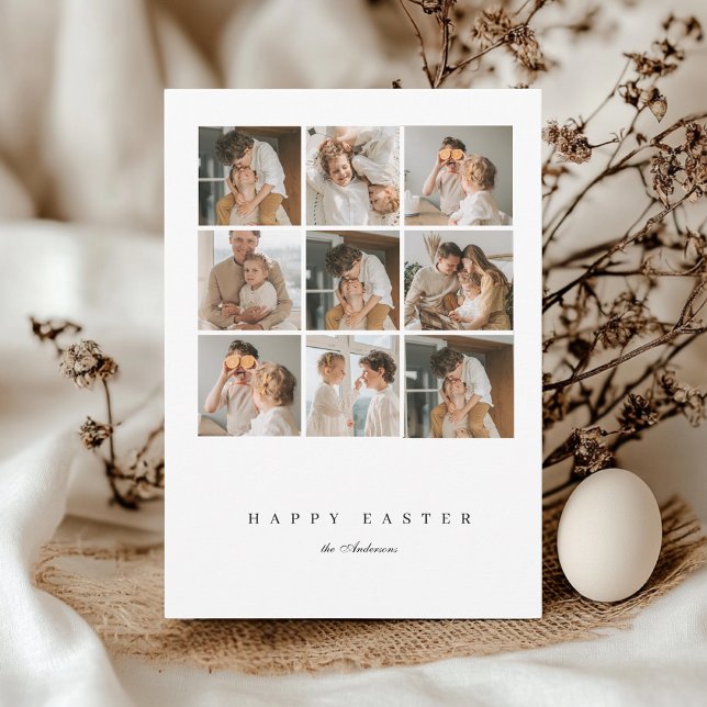 Invitation Collage Famille Photo Joyeux Pâques (Créateur téléchargé)