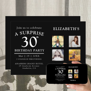 Invitation Collage photo de fête d'anniversaire