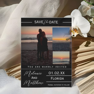 Invitation Collage photo de plage pour la sauvegarde de la da
