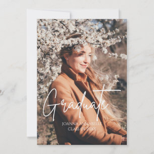 Invitation Collage photo minimaliste fête de graduation