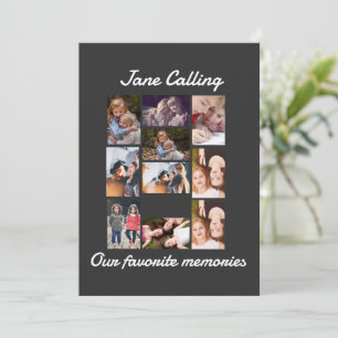 Invitation Collage photo personnalisé pour 10 amis modernes 