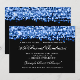 Invitation Collecte de fonds d'entreprise Gala Party Sparkles