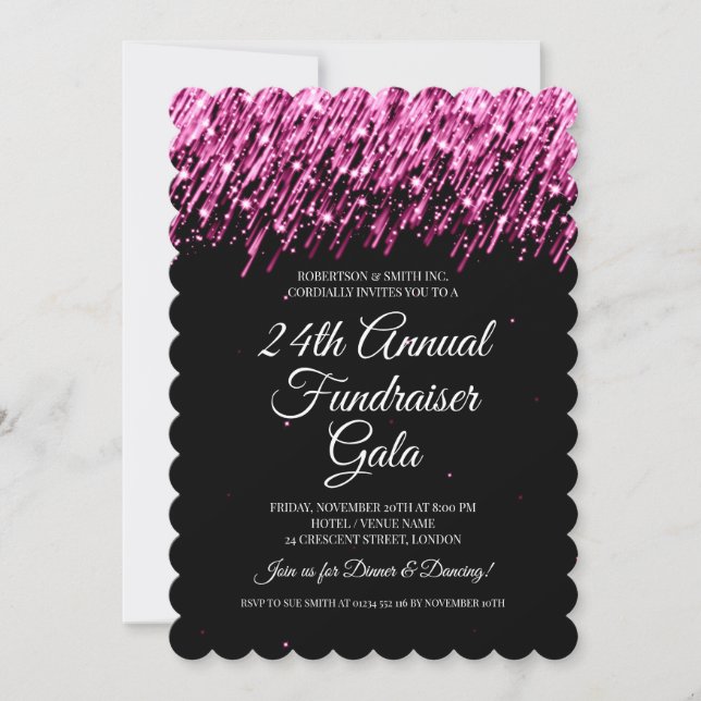 Invitation Collecte de fonds d'entreprise officielle RoseGold (Devant)