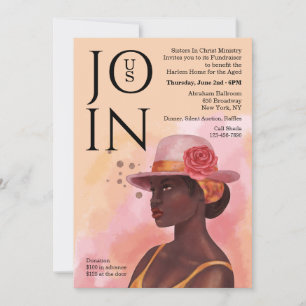 Invitation Collecte de fonds pour femme afro-américaine