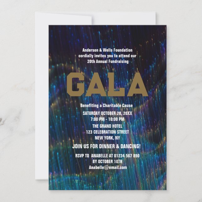 Invitation Collecte de fonds pour le gala officiel de l'entre (Devant)