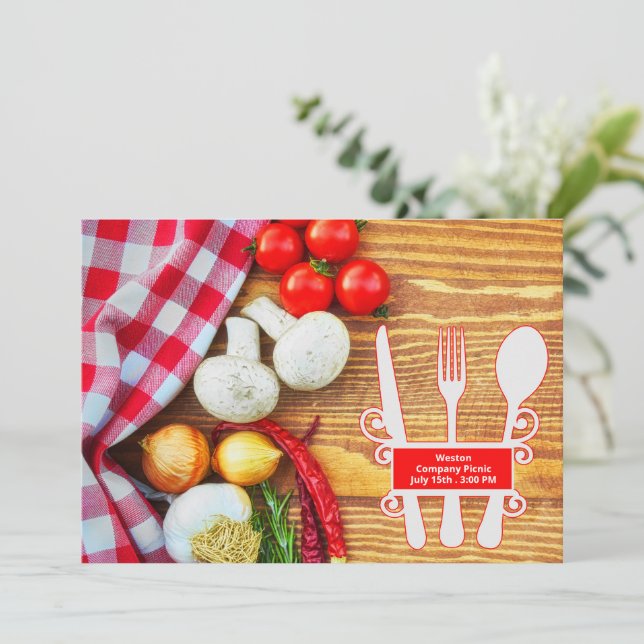 Invitation Collecte de pique-nique (Debout devant)