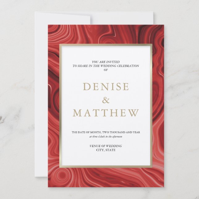 Invitation Collection Agate Poinciana Rouge (Devant)