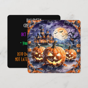 Invitation Collection Citrouille populaire d'Halloween d'auto