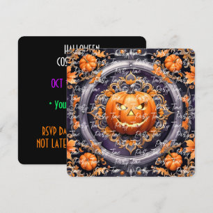 Invitation Collection d'automne Citrouille Halloween tendance