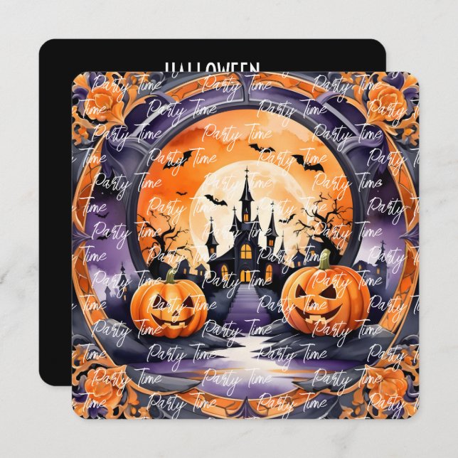 Invitation Collection d'automne Citrouille populaire d'Hallow (Devant / Derrière)