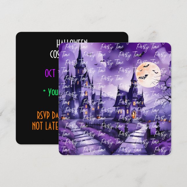 Invitation Collection d'automne Citrouille populaire Hallowee (Devant / Derrière)