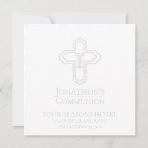 Invitation Collection de communion croisée personnalisée pour