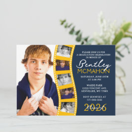 Invitation Collection de films photo Navy & Gold 6