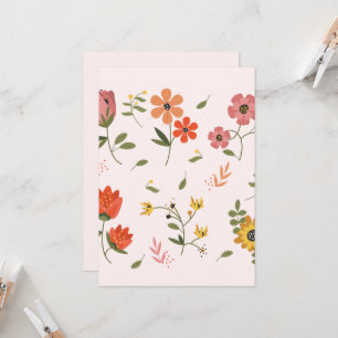 Invitation collection de fleurs