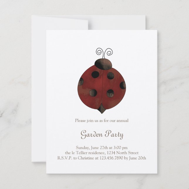 Invitation Collection de jardin · Coccinelle (Devant)