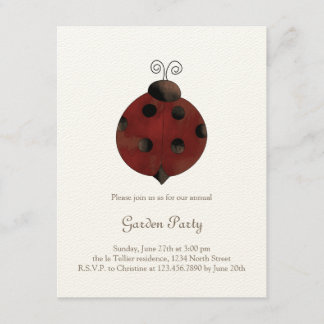 Invitation Collection de jardin · Coccinelle