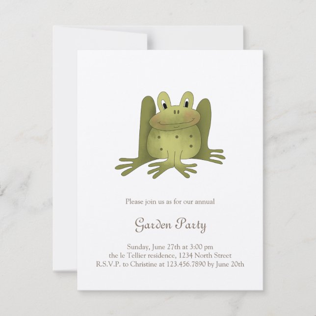 Invitation Collection de jardins ・ Grenouille (Devant)
