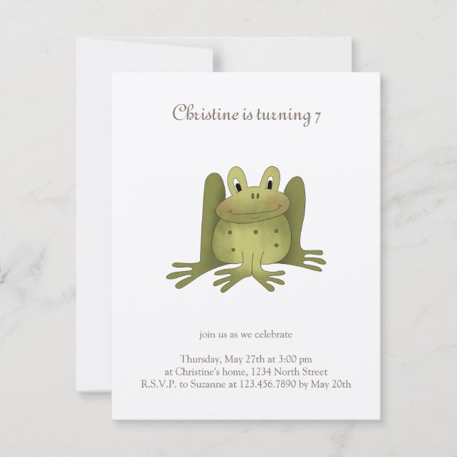 Invitation Collection de jardins ・ Grenouille (Devant)