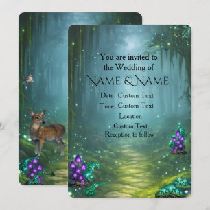 Invitation Collection de mariage Élégance Bioluminescente