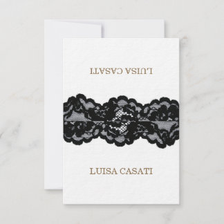 Invitation Collection de mariage en dentelle noire antique : 