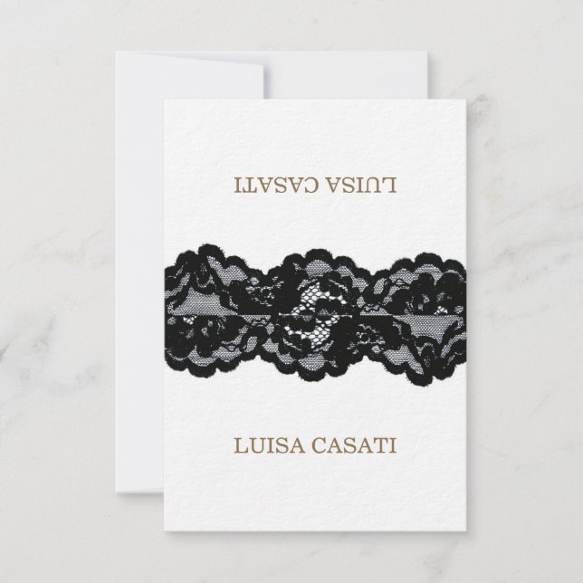 Invitation Collection de Mariages en dentelle noire antique : (Devant)