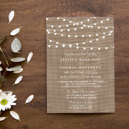 Invitation Collection de Mariages Rustic Burlap