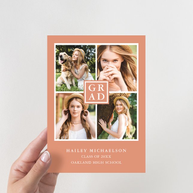 Invitation Collection de photos de Earthy Peach moderne (Créateur téléchargé)