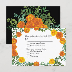 Invitation Collection Mariage gothique d'Halloween noir et or