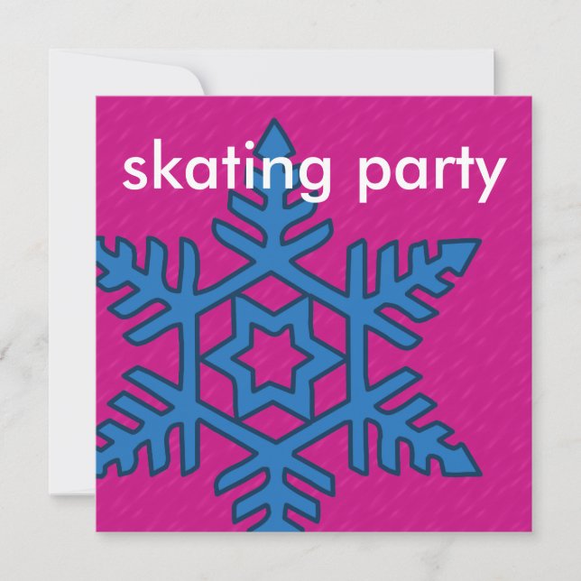 Invitation Collection Mix & Match Patinage hivernal sur floco (Devant)