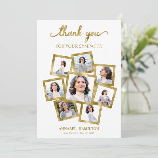 Invitation Collection photo moderne Merci de sympathie (Debout devant)