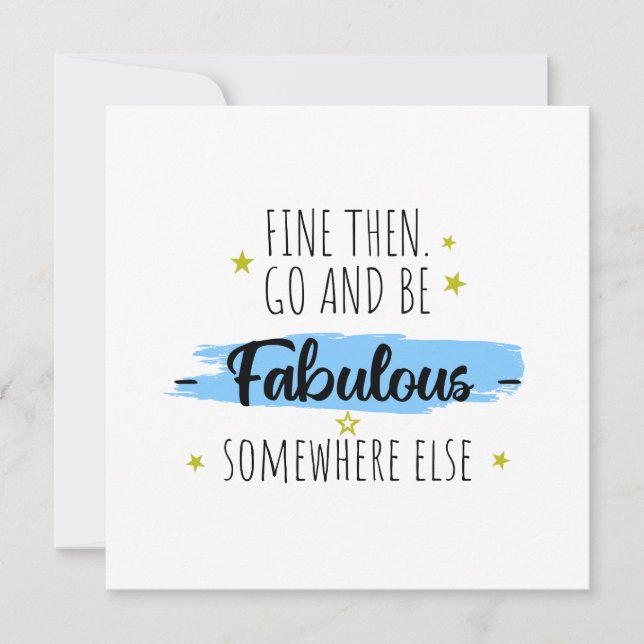 Invitation Collègue Leaving, Go Away Farewell Cadeau (Devant)