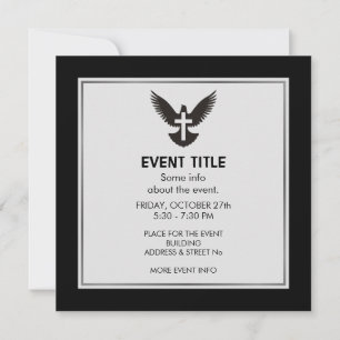 Invitation Colombe avec croix