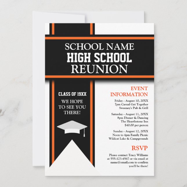 Invitation Colonnes de l'école Bannière Classe personnalisée  (Devant)