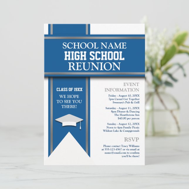 Invitation Colonnes de l'école Bannière Classe personnalisée  (Debout devant)