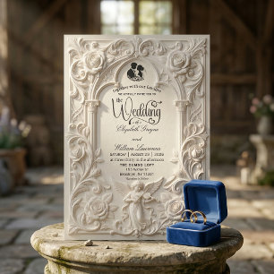 Invitation Colonnes de Mariage de Conte de Fées d'Arc Rococo 