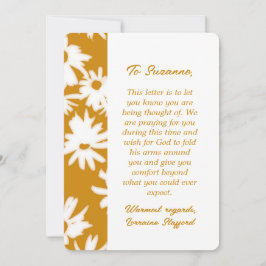 Invitation Color Me Daisies Gold Sympathy Card