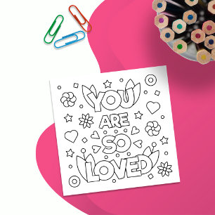 Invitation Color Me You Are So Love Inspire Activity Card