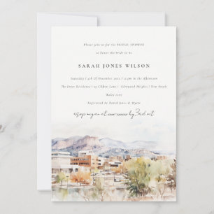 Invitation Colorado Springs Colorado Aquarelle Enterrement de