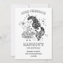 Invitation Coloration personnalisée de la partie Anniversaire
