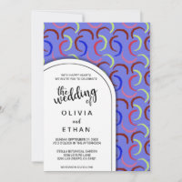 Coloré Abstrait Motif Chic Mariage artistique