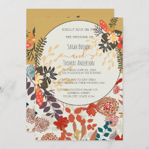 INVITATION COLORÉ BOHO FLORAL