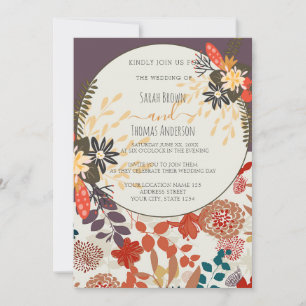 INVITATION COLORÉ BOHO FLORAL