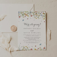 Coloré Dainty Fleurs Sauvages Réception Elopement