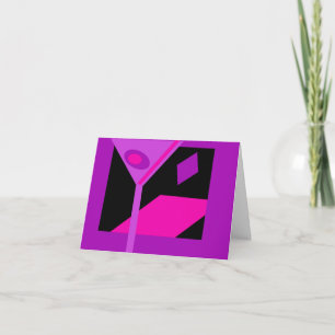 Invitation coloré de cocktail de Martini