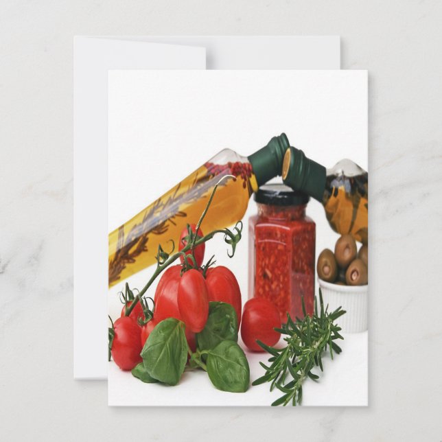 Invitation Coloré D'Épices Et De Légumes | Cadeau de Cuisine (Devant)